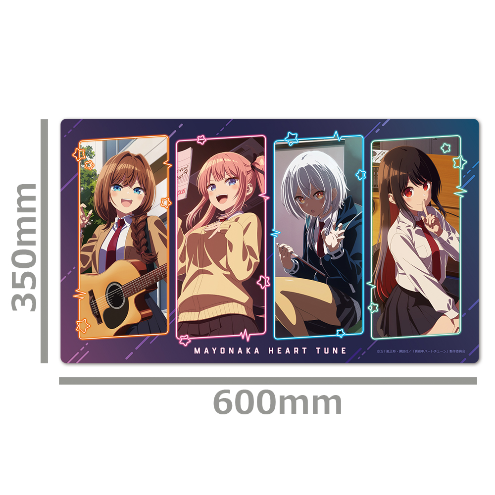 真夜中ハートチューン キャラクターラバーマット 六花&寧々&イコ&しのぶ 画像 2 | AniSmile