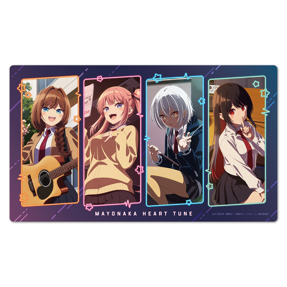 真夜中ハートチューン キャラクターラバーマット 六花&寧々&イコ&しのぶ 画像 4 | AniSmile