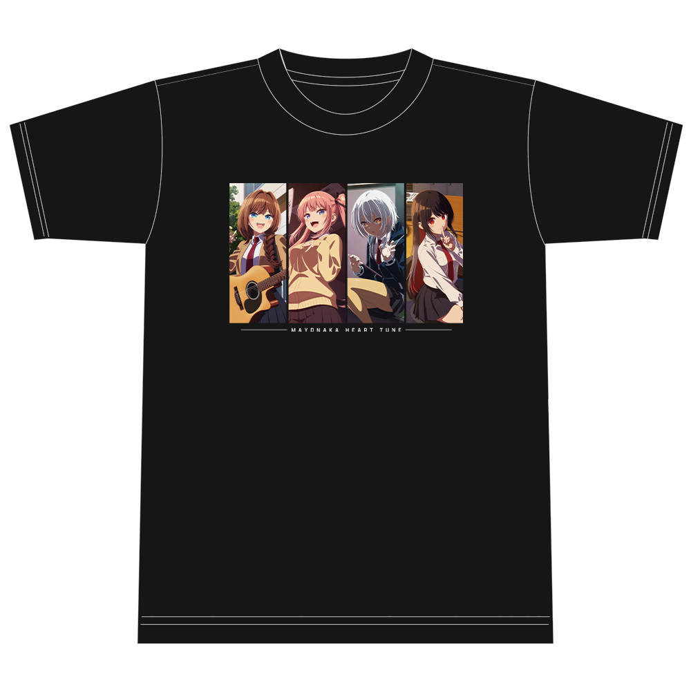 真夜中ハートチューン Tシャツ 六花&寧々&イコ&しのぶ Mサイズ 图片 2 | AniSmile