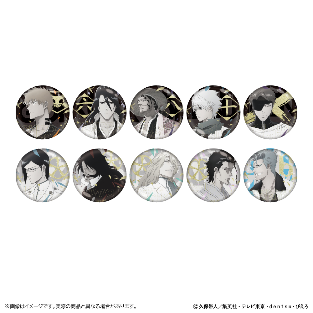 BLEACH 千年血戦篇 金屏風柄缶バッジ - official product image | AniSmile