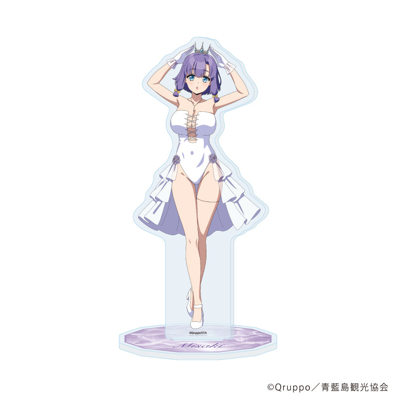 アクリルスタンド「ぬきたし THE ANIMATION」07/畔 美岬 水着ウェディングver.(描き下ろしイラスト) - AniSmile