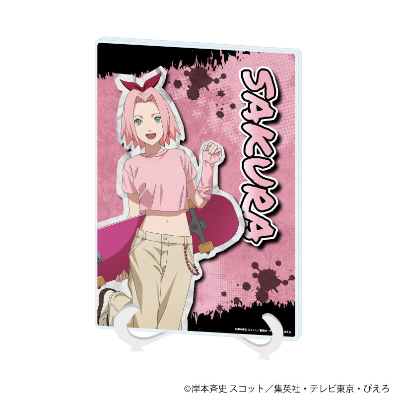 アクリルアートボード(A5サイズ)「NARUTO-ナルト- 疾風伝」05/春野サクラ ストリートファッションver.(描き下ろしイラスト) - AniSmile