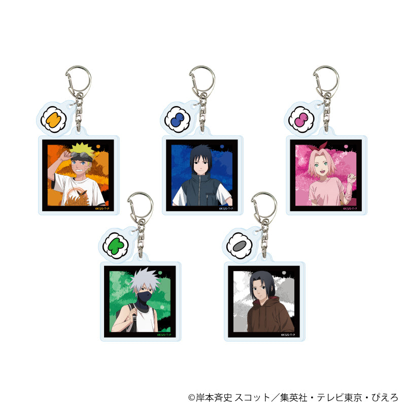 パーツ付きアクリルキーホルダー「NARUTO-ナルト- 疾風伝」01/ストリートファッションver. ブラインド(全5種)(描き下ろしイラスト) - AniSmile