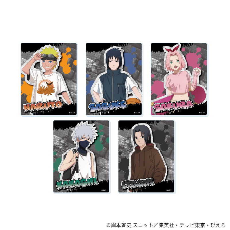 ミニアクリルプレート「NARUTO-ナルト- 疾風伝」07/ストリートファッションver. ブラインド(全5種)(描き下ろしイラスト) - AniSmile