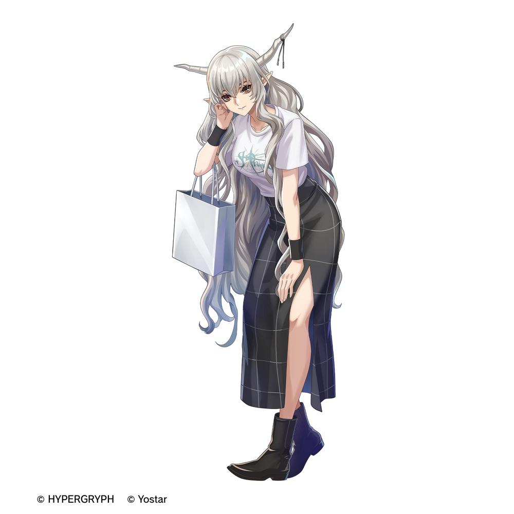 409SKU アークナイツ 描き起こし ショッピングver. シャイニング 着用Tシャツレディース(サイズ/M) Image 4 | AniSmile
