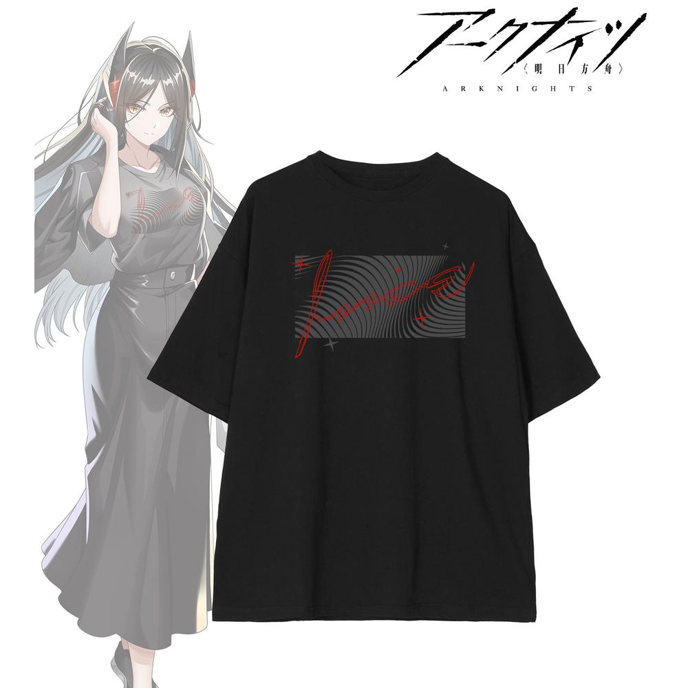 409SKU アークナイツ 描き起こし ショッピングver. イネス 着用BIGシルエットTシャツユニセックス(サイズ/L) 图片 2 | AniSmile
