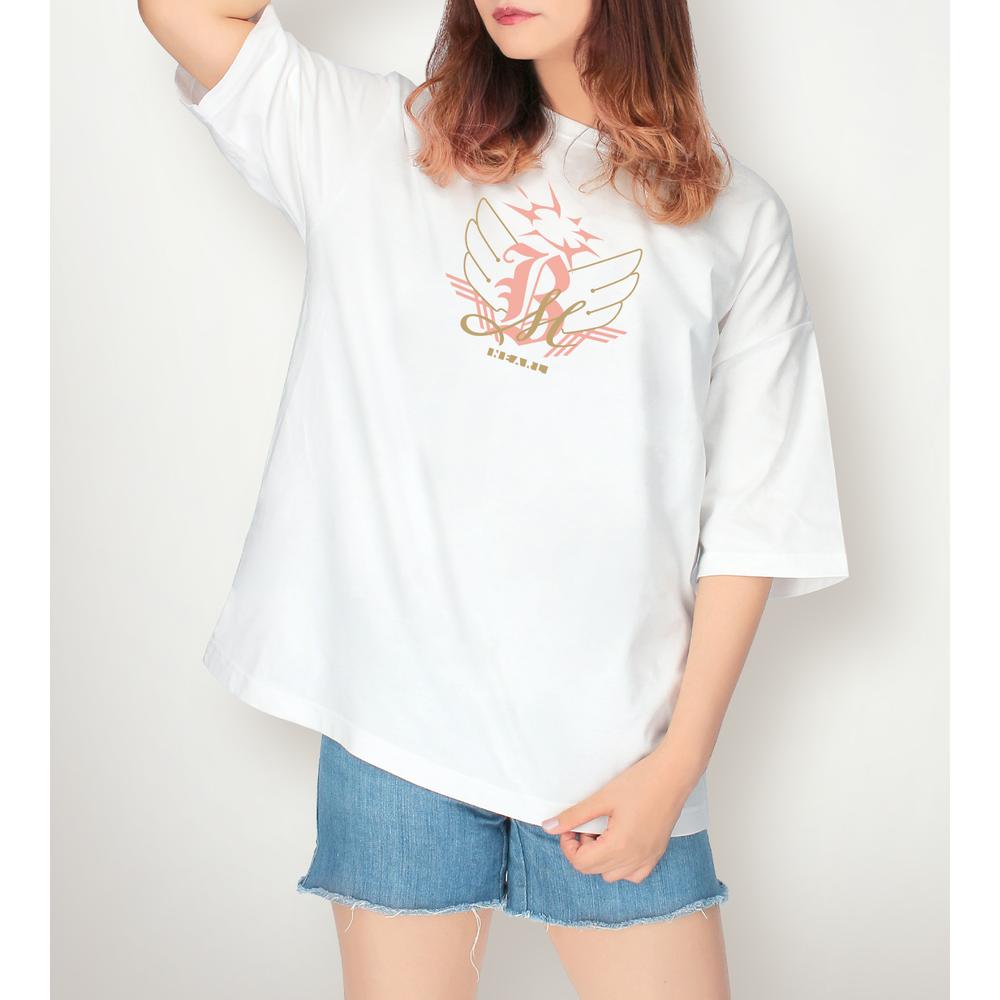 409SKU アークナイツ 描き起こし ショッピングver. ブレミシャイン 着用BIGシルエットTシャツユニセックス(サイズ/XL) 图片 5 | AniSmile