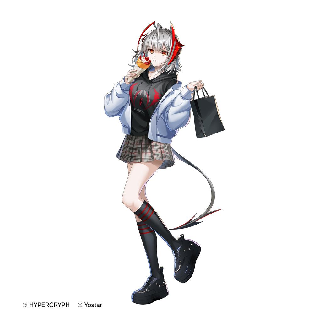 409SKU アークナイツ 描き起こし ショッピングver. W 着用パーカーレディース(サイズ/XL) 图片 4 | AniSmile