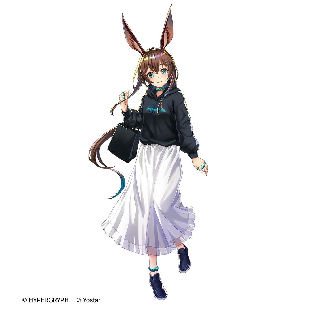 409SKU アークナイツ 描き起こし ショッピングver. アーミヤ 着用パーカーメンズ(サイズ/S) 图片 4 | AniSmile