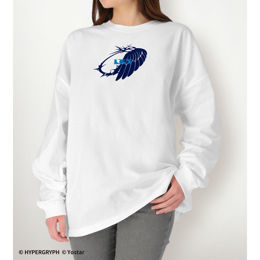 409SKU アークナイツ ロゴス ショッピングver. 着用BIGシルエットロングTシャツユニセックス(サイズ/M) Image 5 | AniSmile