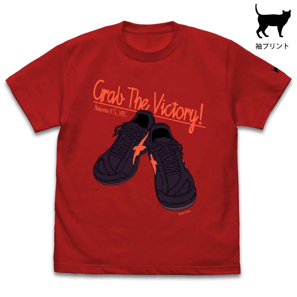 ハイキュー!! TO THE TOP 黒尾鉄朗シューズ Tシャツ/RED-L 画像 4 | AniSmile