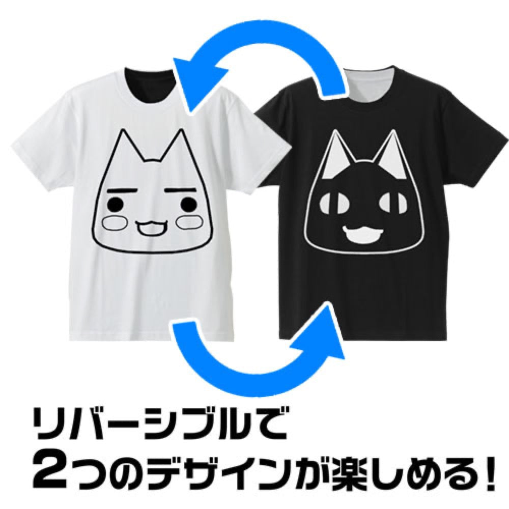 どこでもいっしょ リバーシブルTシャツ/WHITE×BLACK-L 图片 2 | AniSmile