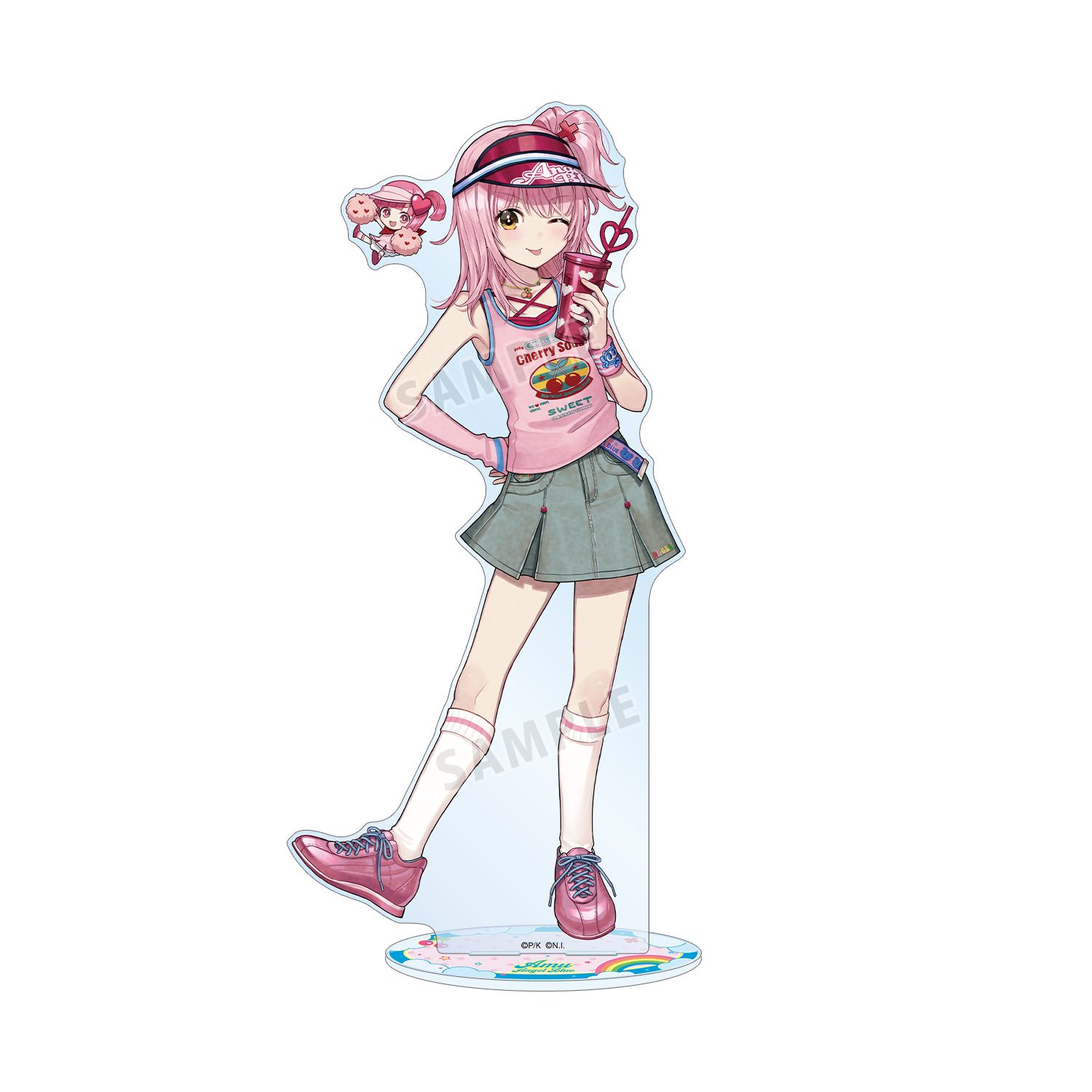 『しゅごキャラ!』 ナルミヤキャラクターズコラボ チェリ子さんイラスト 日奈森 あむ ANGEL BLUE 特大アクリルスタンド - AniSmile