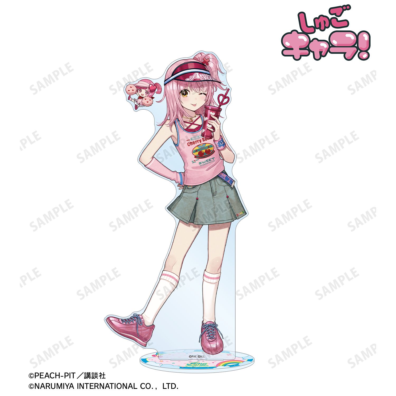 『しゅごキャラ!』 ナルミヤキャラクターズコラボ チェリ子さんイラスト 日奈森 あむ ANGEL BLUE 特大アクリルスタンド Image 2 | AniSmile