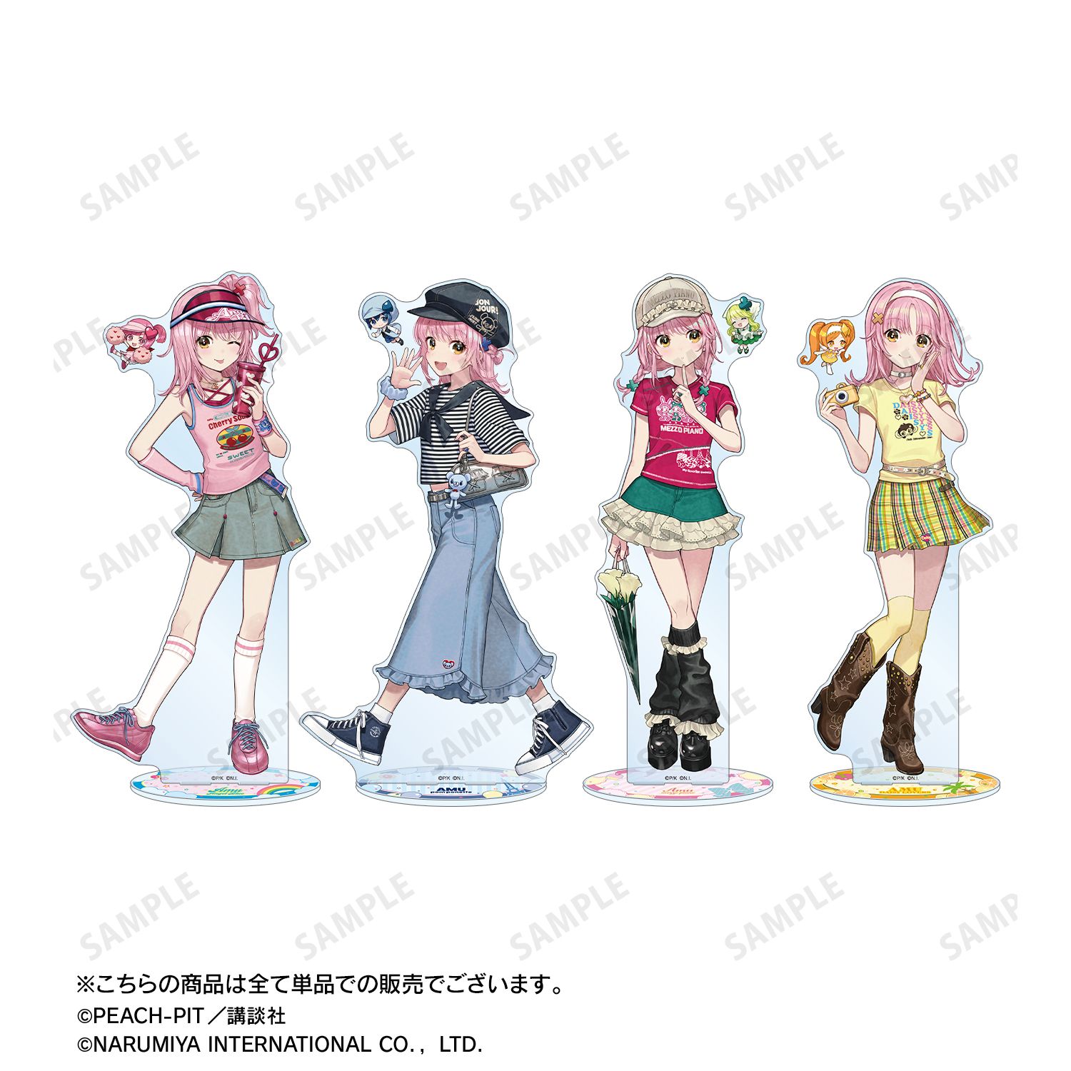 『しゅごキャラ!』 ナルミヤキャラクターズコラボ チェリ子さんイラスト 日奈森 あむ ANGEL BLUE 特大アクリルスタンド Image 4 | AniSmile