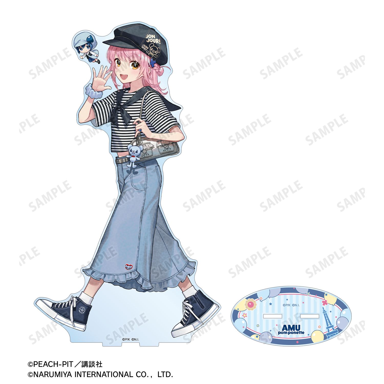『しゅごキャラ!』 ナルミヤキャラクターズコラボ チェリ子さんイラスト 日奈森 あむ pom ponette 特大アクリルスタンド 图片 3 | AniSmile
