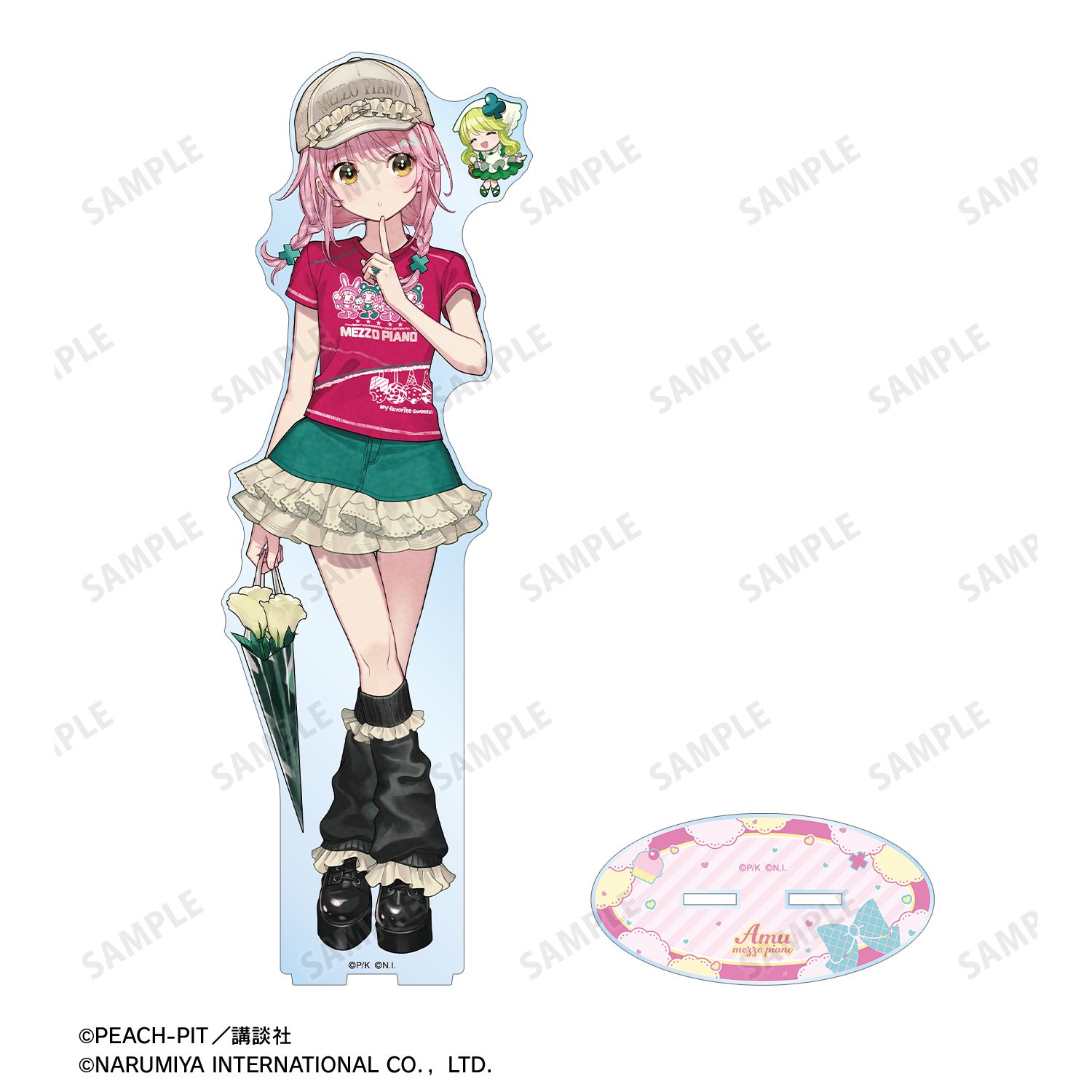 『しゅごキャラ!』 ナルミヤキャラクターズコラボ チェリ子さんイラスト 日奈森 あむ mezzo piano 特大アクリルスタンド Image 2 | AniSmile