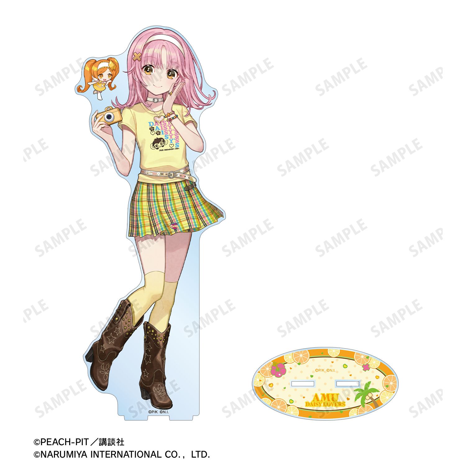 『しゅごキャラ!』 ナルミヤキャラクターズコラボ チェリ子さんイラスト 日奈森 あむ DAISY LOVERS 特大アクリルスタンド Image 3 | AniSmile