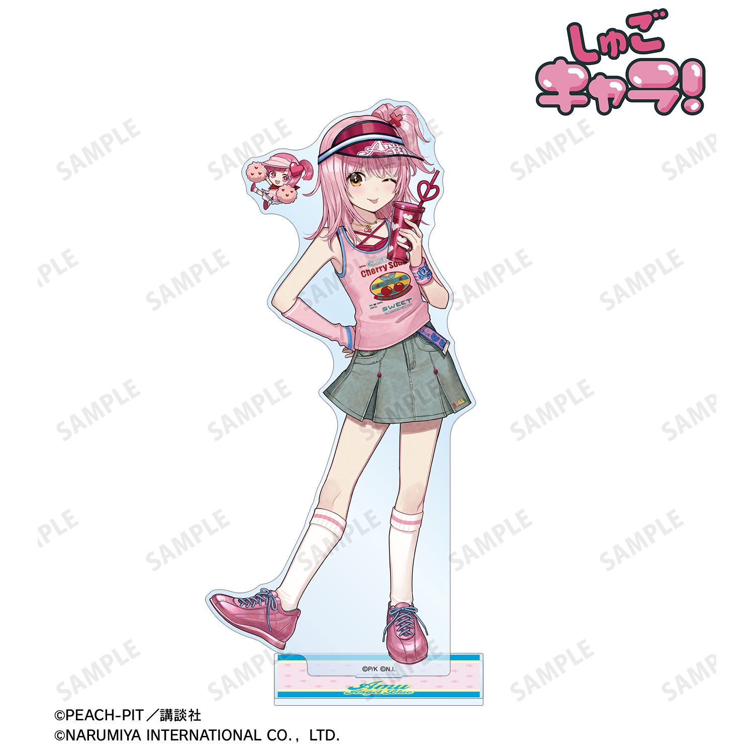 『しゅごキャラ!』 ナルミヤキャラクターズコラボ チェリ子さんイラスト 日奈森 あむ ANGEL BLUE BIGアクリルスタンド - AniSmile