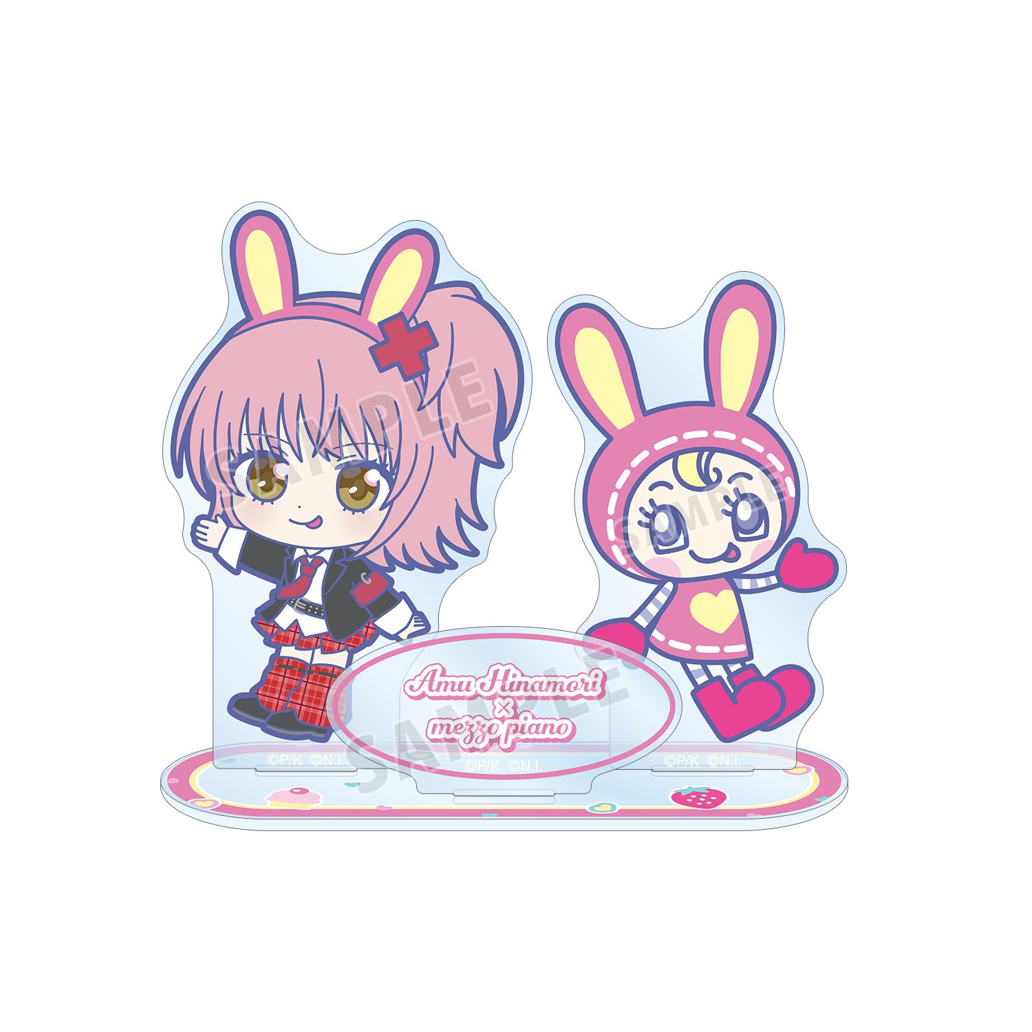 『しゅごキャラ!』 ナルミヤキャラクターズコラボ 日奈森 あむ&ベリエちゃん ちびキャラ パーツ付きBIGアクリルスタンド - AniSmile