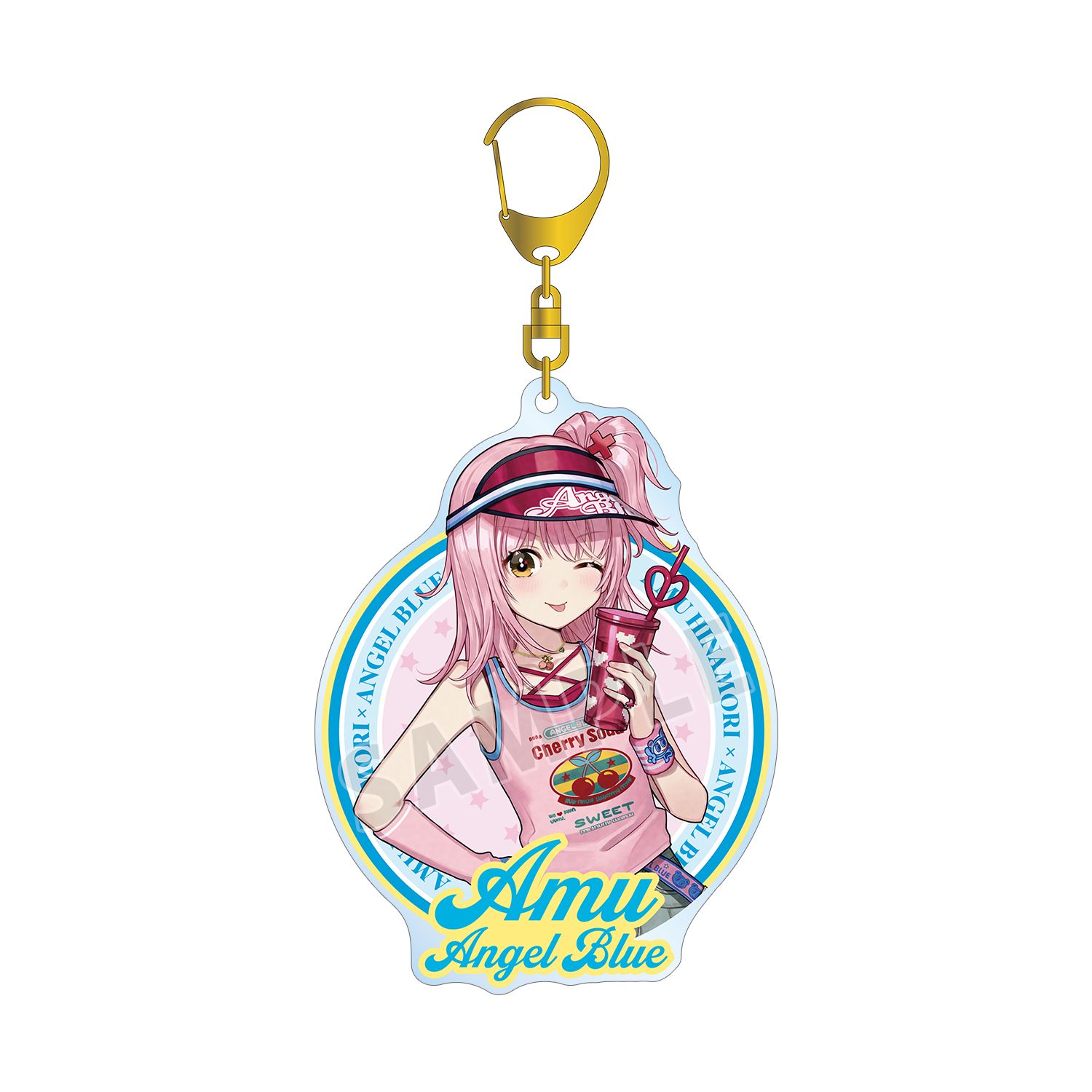 『しゅごキャラ!』 ナルミヤキャラクターズコラボ チェリ子さんイラスト 日奈森 あむ ANGEL BLUE BIGアクリルキーホルダー - AniSmile