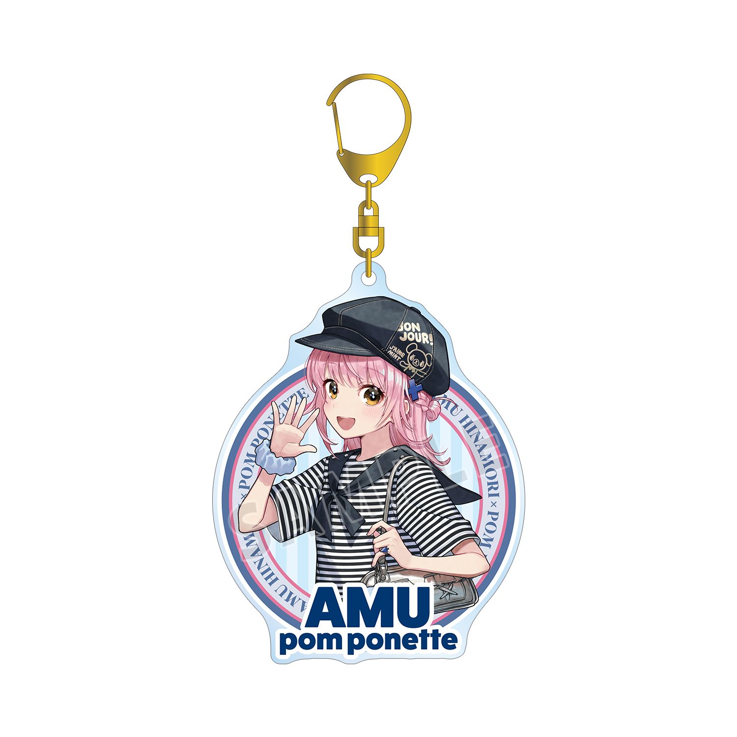『しゅごキャラ!』 ナルミヤキャラクターズコラボ チェリ子さんイラスト 日奈森 あむ pom ponette BIGアクリルキーホルダー - AniSmile