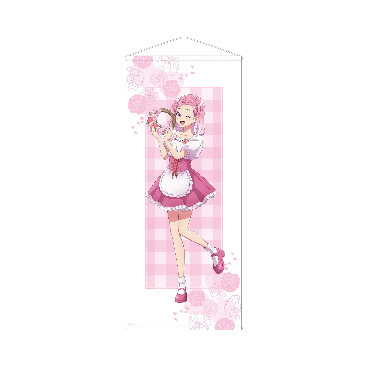 前橋ウィッチーズ 描き下ろし 赤城ユイナ 花祭りver. 等身大タペストリー - official product image | AniSmile