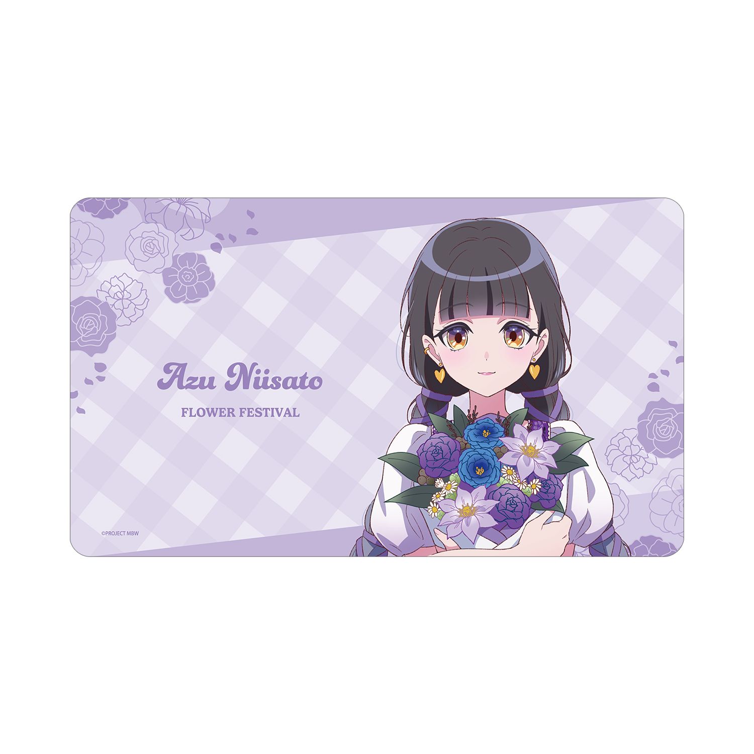前橋ウィッチーズ 描き下ろし 新里アズ 花祭りver. マルチデスクマット - official product image | AniSmile