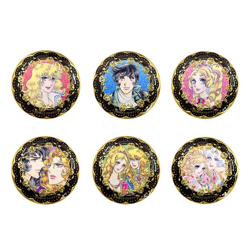 ベルサイユのばら ゴールド缶バッジ(1BOX=6入) - AniSmile