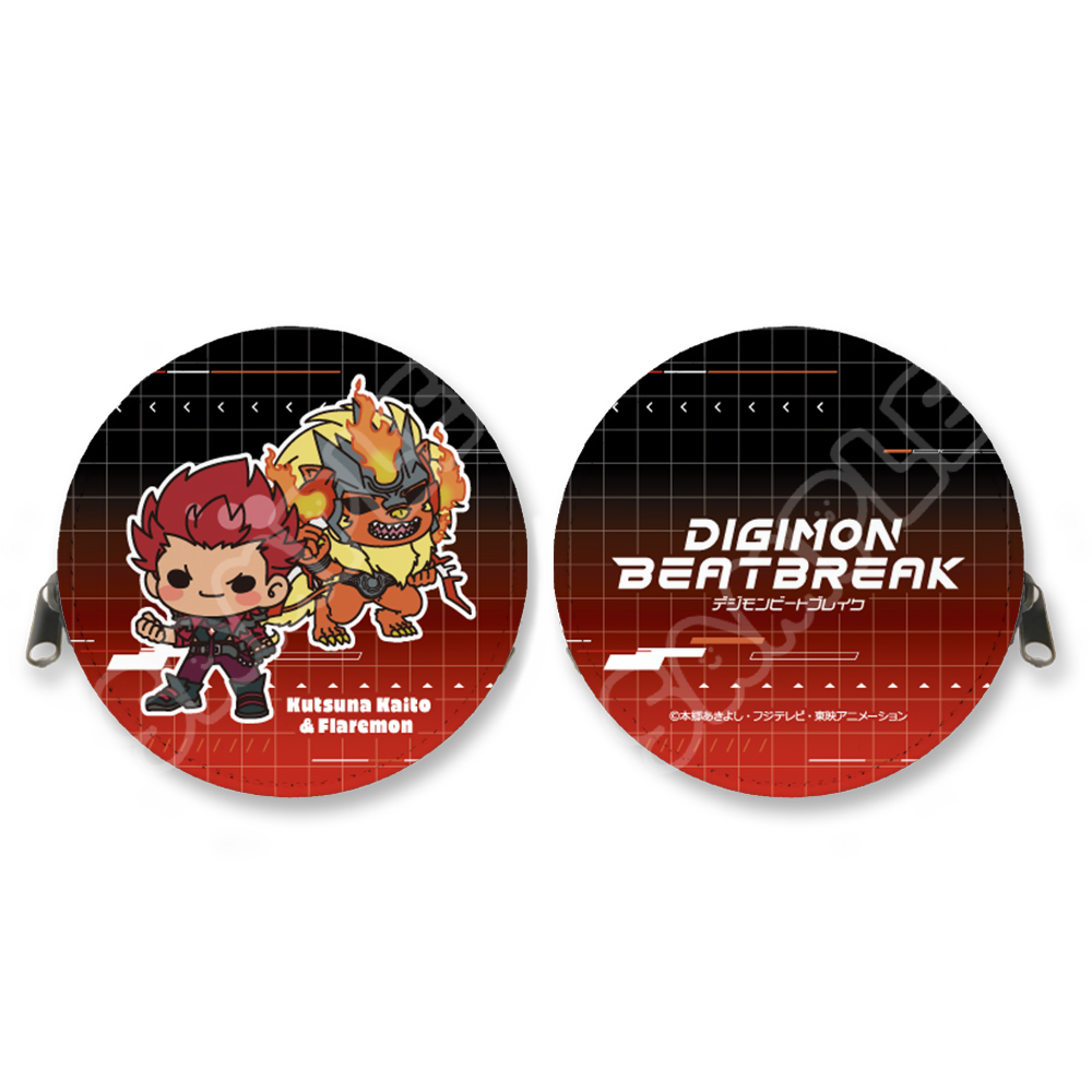 TVアニメ『DIGIMON BEATBREAK』第3弾 丸形コインケース YA(忽那カイト&フレアモン) Image 2 | AniSmile
