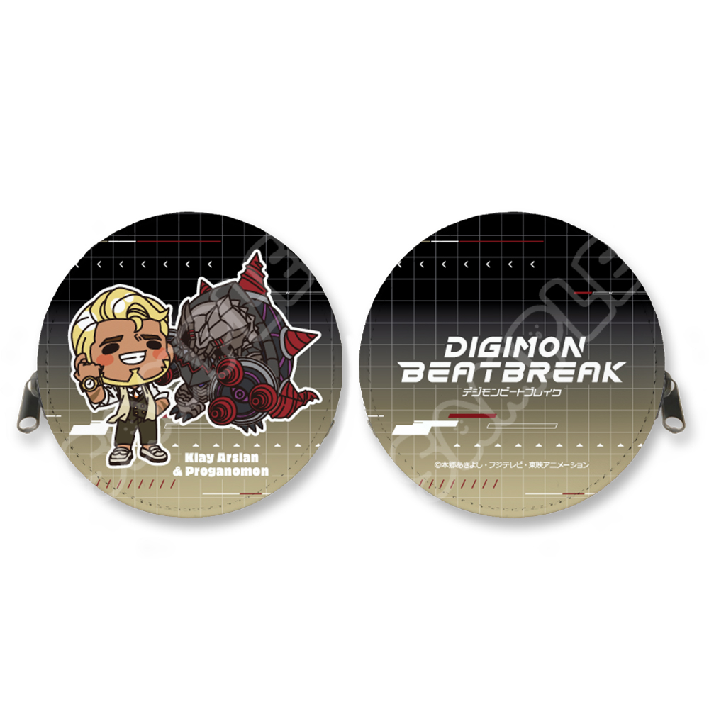 TVアニメ『DIGIMON BEATBREAK』第3弾 丸形コインケース YD(クレイ・アルスラン&プロガノモン) 图片 2 | AniSmile