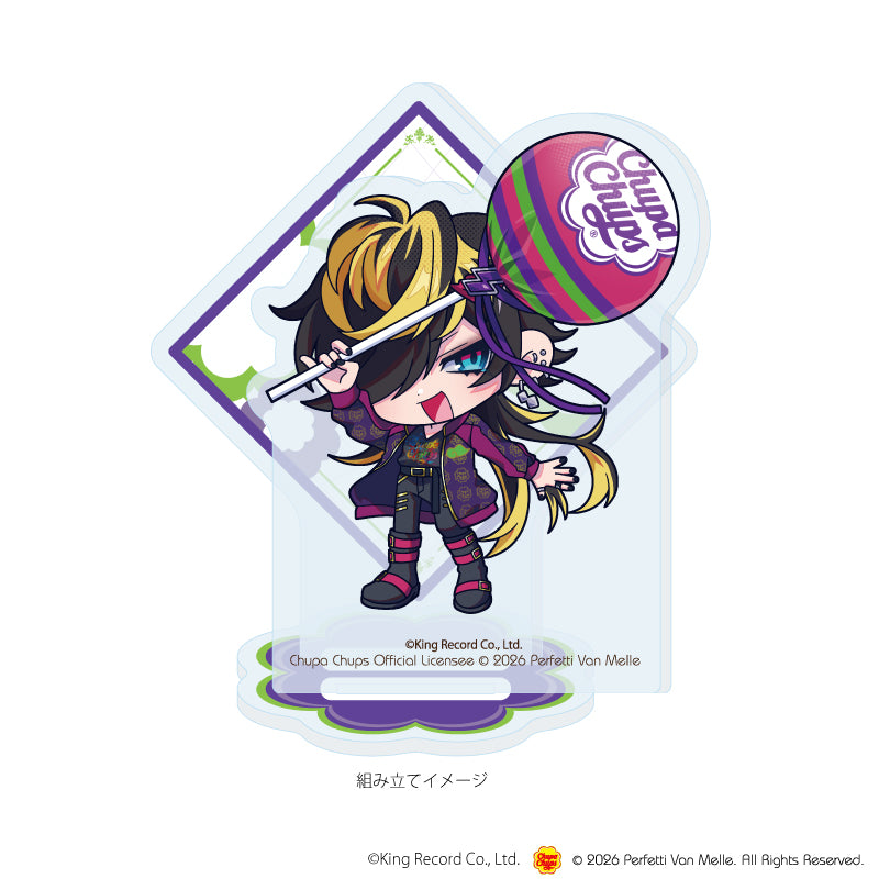 アクリルスタンドプレート「ヒプノシスマイク-Division Rap Battle-×チュッパチャプス」17/四十物 十四(ミニキャライラスト) Image 2 | AniSmile