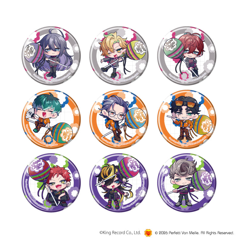 缶バッジ「ヒプノシスマイク-Division Rap Battle-×チュッパチャプス」02/ブラインド(全9種)(ミニキャライラスト) - official product image | AniSmile