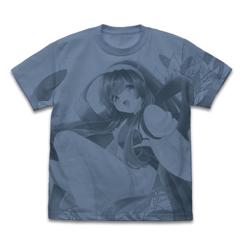 東北ずん子 オールプリントTシャツ/HAZY BLUE-M 图片 2 | AniSmile