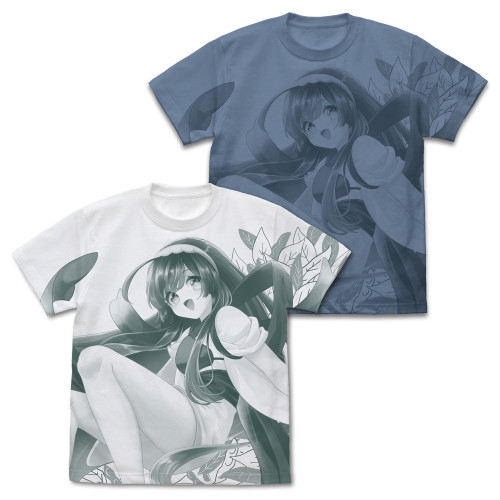 東北ずん子 オールプリントTシャツ/HAZY BLUE-XL - AniSmile