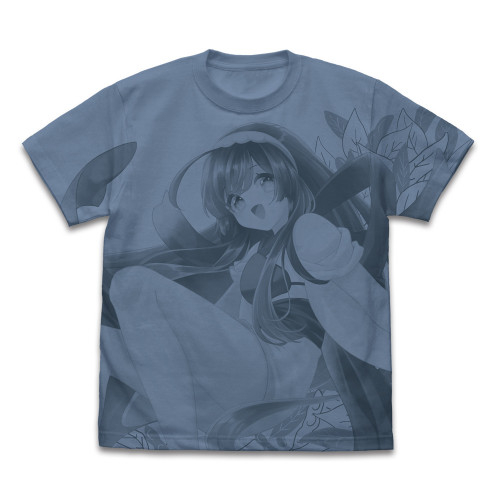 東北ずん子 オールプリントTシャツ/HAZY BLUE-XL Image 2 | AniSmile
