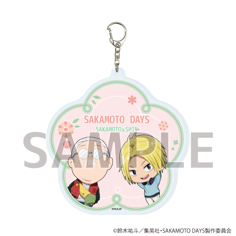 デカアクリルキーホルダー「SAKAMOTO DAYS」01/坂本太郎&朝倉シン 春私服ver.(ミニキャライラスト) - AniSmile