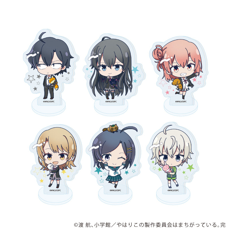 アクリルぷちスタンド「やはり俺の青春ラブコメはまちがっている。完」04/ぬいぐるみver. ブラインド(全6種)(ミニキャライラスト) - AniSmile