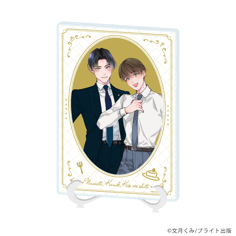 アクリルアートボード(A5サイズ)「舐めて、噛んで、キスをして」01/帝釈出&越智ひろと(描き下ろしイラスト) - AniSmile