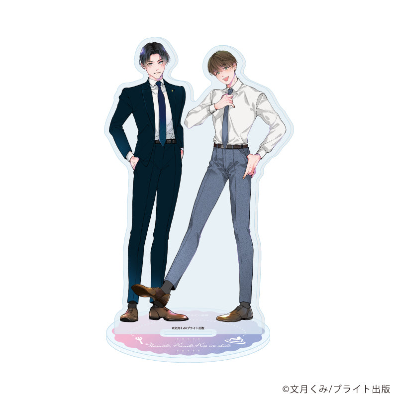 アクリルスタンド「舐めて、噛んで、キスをして」01/帝釈出&越智ひろと(描き下ろしイラスト) - official product image | AniSmile