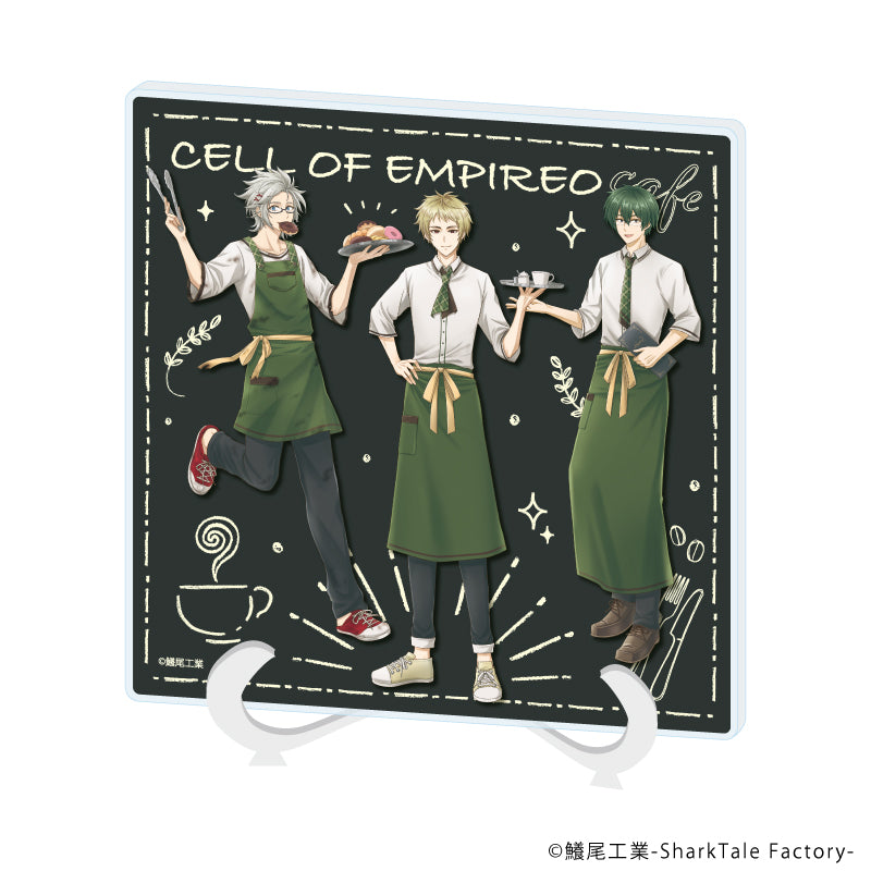 アクリルアートボード「細胞神曲」04/阿藤 春樹&音羽 塁&嘉納 扇 カフェver.(描き起こしイラスト) - AniSmile