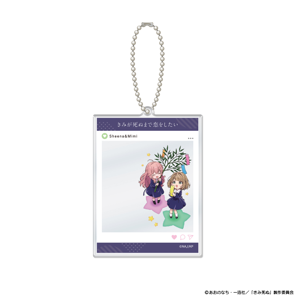 『きみが死ぬまで恋をしたい』SNS風アクリルカードキーホルダー シーナ&ミミ - AniSmile