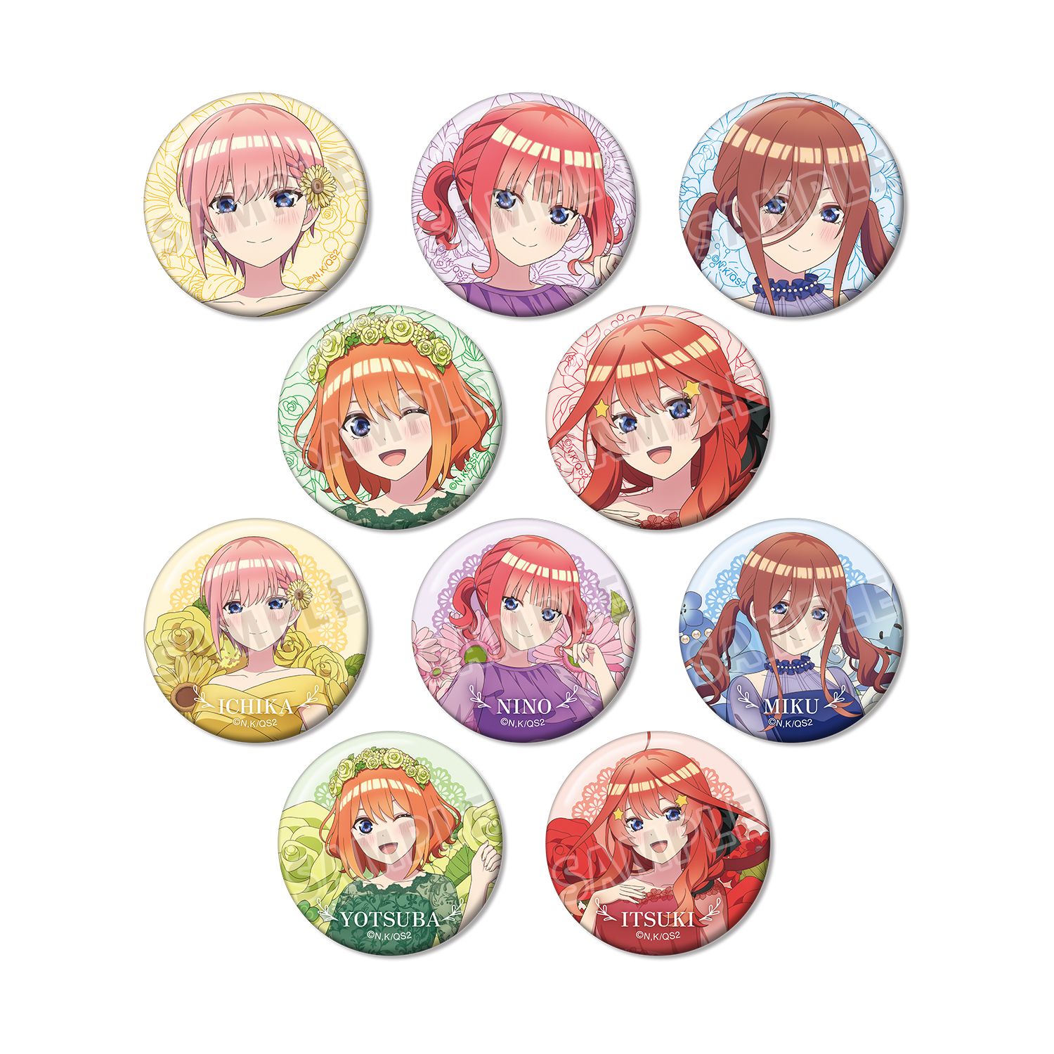 五等分の花嫁* 描き下ろし ハーバリウムver. トレーディング缶バッジ(単位/単品) - AniSmile