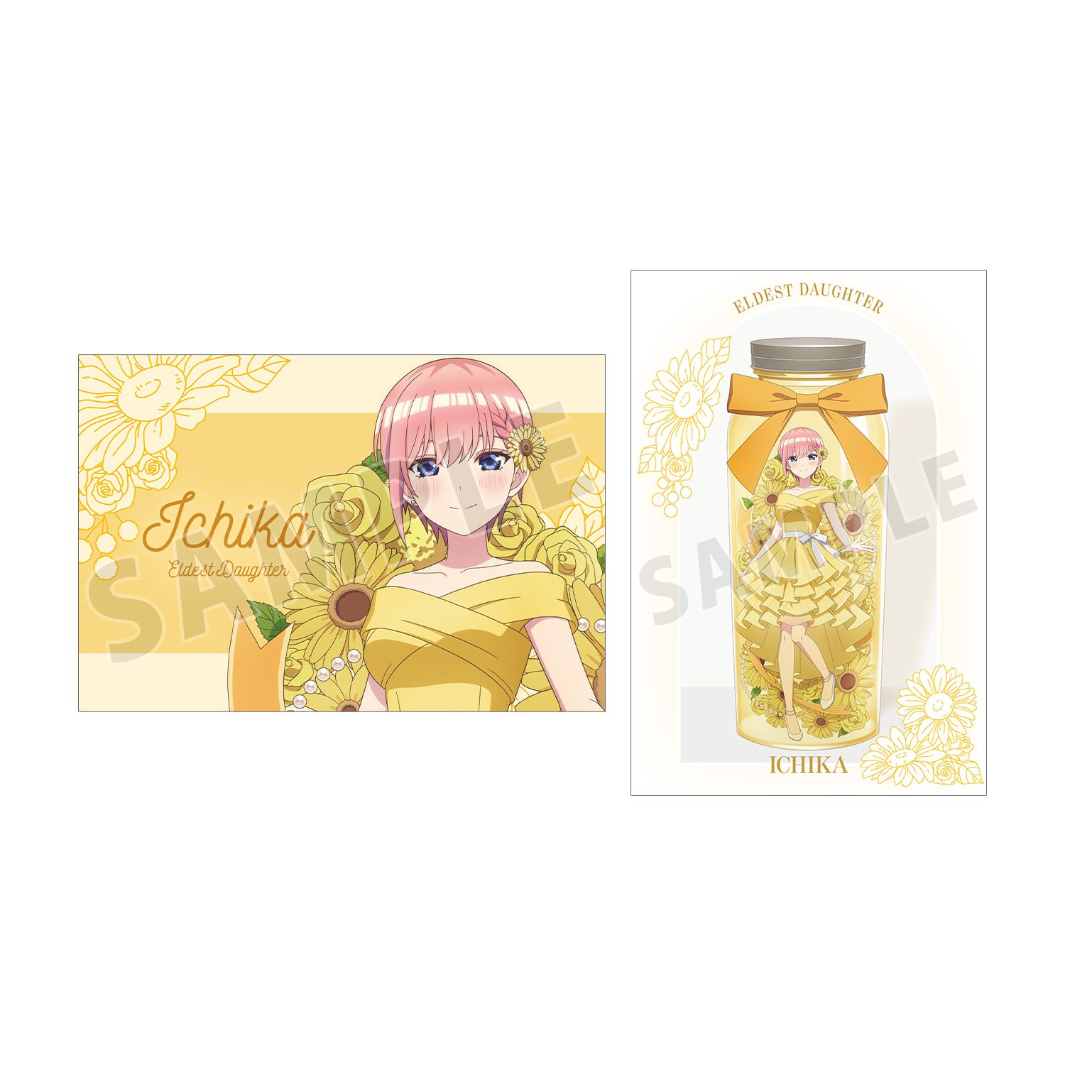 五等分の花嫁* 描き下ろし 中野一花 ハーバリウムver. ポストカード2枚セット - AniSmile