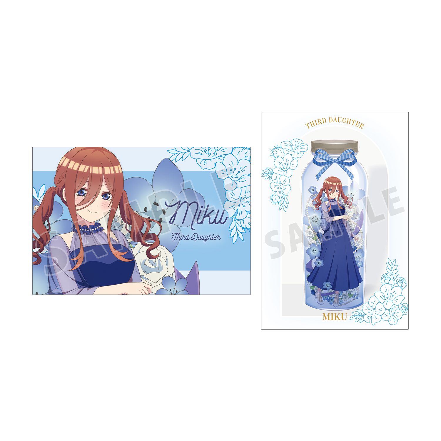 五等分の花嫁* 描き下ろし 中野三玖 ハーバリウムver. ポストカード2枚セット - AniSmile
