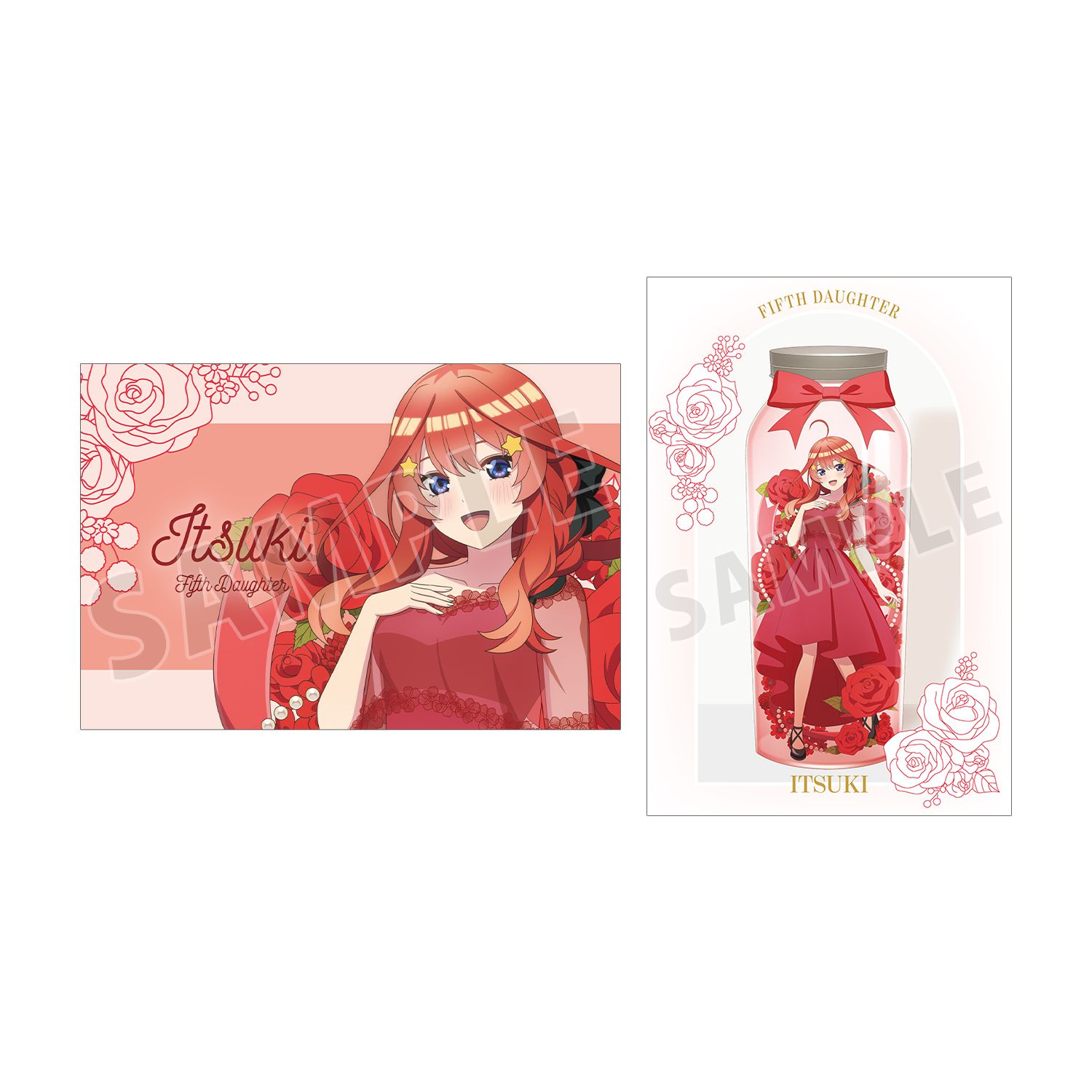 五等分の花嫁* 描き下ろし 中野五月 ハーバリウムver. ポストカード2枚セット - AniSmile