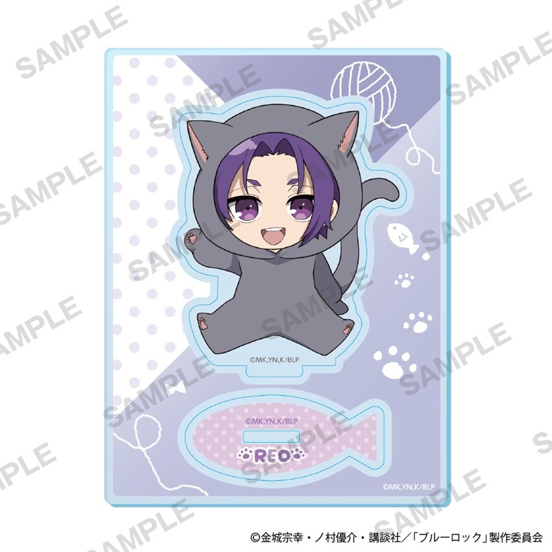 TVアニメ「ブルーロック」ミニキャラアクリルスタンド 着ぐるみ猫 Ver. 御影 玲王 - AniSmile