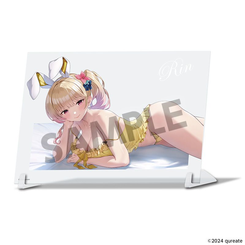 バニーガーデン 描き下ろしビジュアルアクリルプレート 凜 添い寝B ver. - AniSmile
