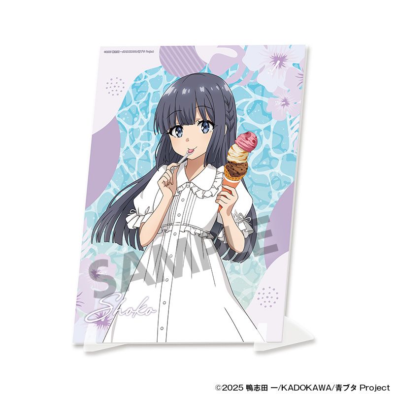 青春ブタ野郎シリーズ 描き下ろしビジュアルアクリルプレート 牧之原翔子 バカンス ver. - AniSmile