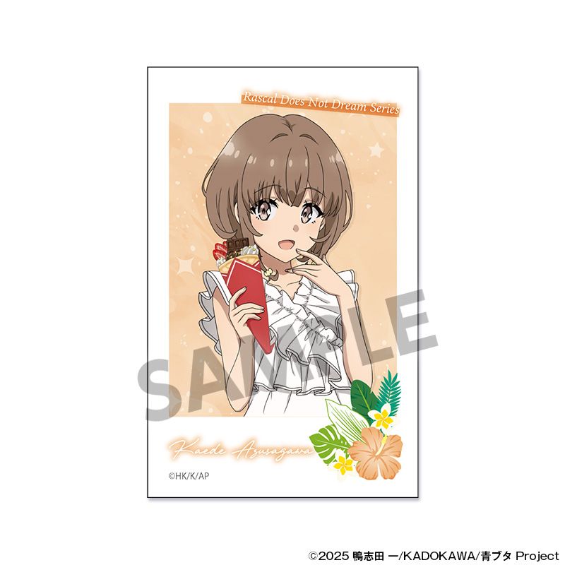 青春ブタ野郎シリーズ 描き下ろしインスタントフォト風ステッカー 梓川花楓 バカンス ver. - AniSmile
